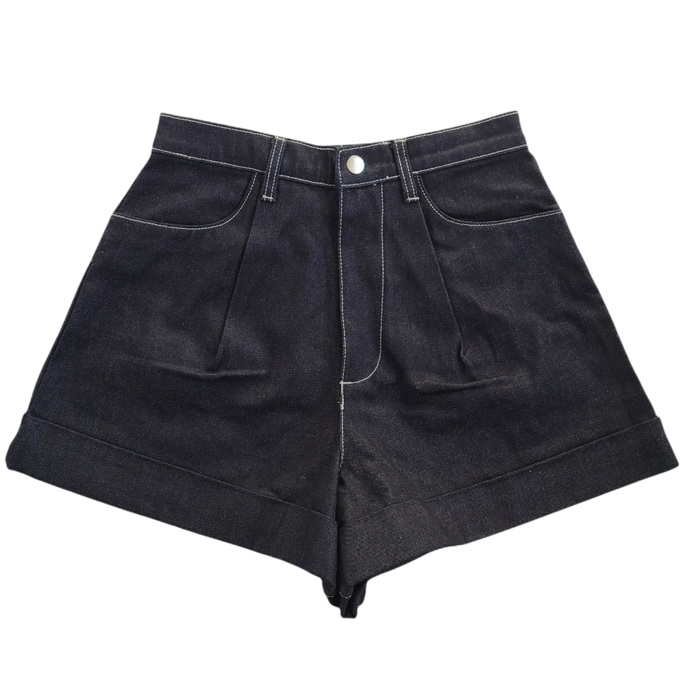 WeWoreWhat Indigo Jean Cuff Shorts NWT - Picture 2 of 7